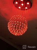 картинка 1 прикреплена к отзыву Светильник Saint Mossi современный K9 хрустальный, свисающий из потолка, осветительный прибор на LED-подсветке, осветление комнаты для обеденных комнат, ванных комнат, спален и гостиной. Требуются 6 лампочек GU10 LED. Размеры: высота 32 дюйма и диаметр 18 дюймов. от Dhoal Black