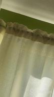 img 1 attached to Linen Look Semi Sheer Curtains 96 Inches Long For Living Room, Melodieux White Bedroom Rod Pocket Voile Drapes, 52X96 Inch (2 Panels) review by Steve Walton