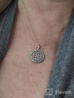 img 1 attached to Stunning 925 Sterling Silver Celtic Medallion Pendant Necklace - 20 inch review by Bhanu Hays