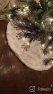 img 1 attached to 48-Inch Christmas Tree Skirt: White Plush With Gold Sequin Snowflake & Faux Fur. Perfect Holiday Party Decorations For A Merry Xmas! review by Brady Penczak
