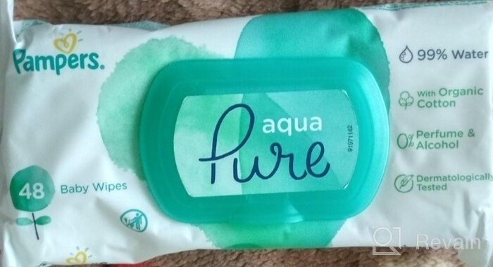 img 2 attached to Pampers Aqua Pure Wipes: Four-Pack for Gentle and Effective Baby Care review by Anastazja Pluta ᠌