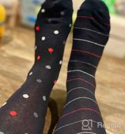img 1 attached to 6 Pack Men'S Black Patterned Combed Cotton Dress Socks For Size 10-13, Casual Mid Calf Length review by Lyle Stepp