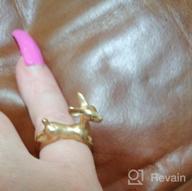 img 1 attached to Eiffy Adjustable Frosted Bambi Deer Finger Ring: Vintage Animal 🦌 Elk Band Ring – Unique Pet Lover Gift & Chic Jewelry review by Jake Jones