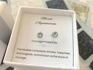 img 1 attached to 💎 Dainty Birthstone Stud Earrings in 925 Sterling Silver – Elegant Gemstone Studs for Women and Girls - Perfect Birthday Gift (with Gift Box) review by Amber Vue