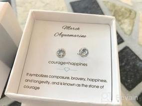 img 6 attached to 💎 Dainty Birthstone Stud Earrings in 925 Sterling Silver – Elegant Gemstone Studs for Women and Girls - Perfect Birthday Gift (with Gift Box)