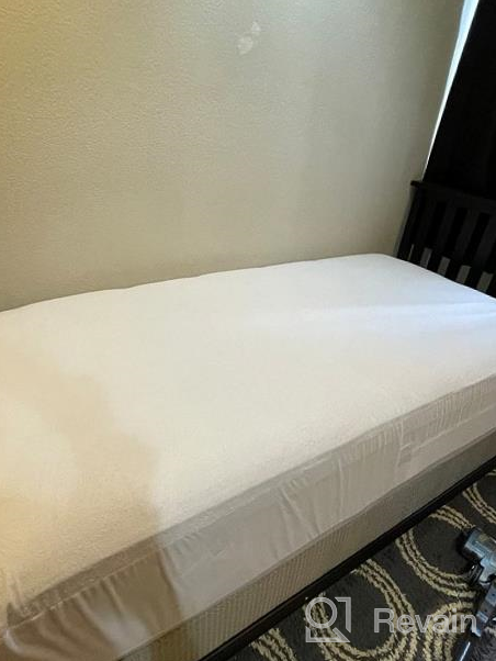 img 1 attached to Protect Your Mattress With PlushDeluxe Premium Waterproof Encasement - 6-Sided Zipper Cover, The Perfect Fit For King Size Bed (9-12 Inches) review by Elizabeth Smith