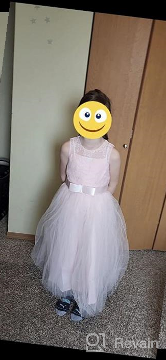 img 1 attached to Stunning Lace A-Line Flower Girl Dress For Weddings And Pageants By Glamulice review by Tony Nicholas