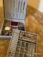img 1 attached to Lockable Cream White 3-Layer Jewelry Box With Drawer For Women - Perfect Organizer For Earrings, Rings, Necklaces, Sunglasses And More By Misaya review by Jonathan Roloff