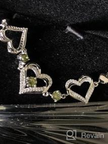 img 5 attached to Show Your Forever Love With A Stunning 925 Sterling Silver Heart Bracelet With Birthstone Zirconia - Perfect For Anniversaries, Valentine'S Day, And Birthdays - Ultimate Gift For Girls And Women