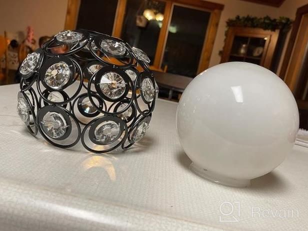 img 1 attached to TISLYCO Semi Flush Mount Ceiling Light Fixture Mini Chandelier, Antique Black Metal Crystal Chandelier Lamp, Indoor Lighting For Bathroom Fixture Foyer Ceiling Fixture Bathroom Chandelier review by Sean Patel
