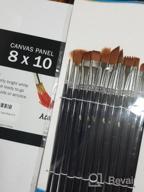 img 1 attached to 12 Professional Paint Brushes Set For Kids & Adults - Ideal For Acrylic, Water Color, Easter, Halloween And Face Painting review by Jason Morrison