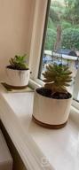 img 1 attached to Stylish And Practical Ceramic Succulent Planters With Drainage Tray - Set Of 4 By DeeCoo review by Matthew Goozmer