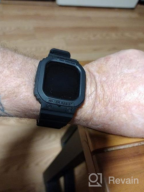 img 1 attached to Rugged Protective Case And Strap For Fitbit Versa And Sense - Men'S Black Sports Wristbands By AmBand review by Tiffany Powers