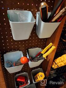 img 6 attached to FRIMOONY Large Pegboard Bins With Hooks, For Organizing Various Tools, Blue, 12 Pack
