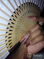 img 1 attached to Blue-A Handmade Chinese/Japanese Folding Fan By Meifan - Perfect For Staying Cool In Style review by Corina Doepke
