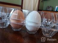 картинка 1 прикреплена к отзыву Toplife Clear Plastic Eco-Friendly Egg Carton Set - 60 Ct., Securely Holds 6 Eggs with Sticker Labels от Justin Sharp