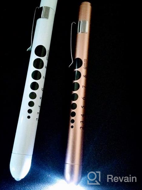 img 1 attached to 2 Pcs Reusable LED Penlight W/Pupil Gauge For Nurses & Doctors - Rose Gold & White review by Rob Sanchez