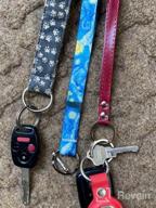 img 1 attached to Personalize Your Look With Buttonsmith Starry Night Wristlet Keychain Lanyard - Made In USA review by Katrina Kruger