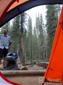 img 6 attached to Водонепроницаемая туристическая палатка AYAMAYA для 2 человек со съемным дождевиком - идеально подходит для кемпинга и пеших прогулок