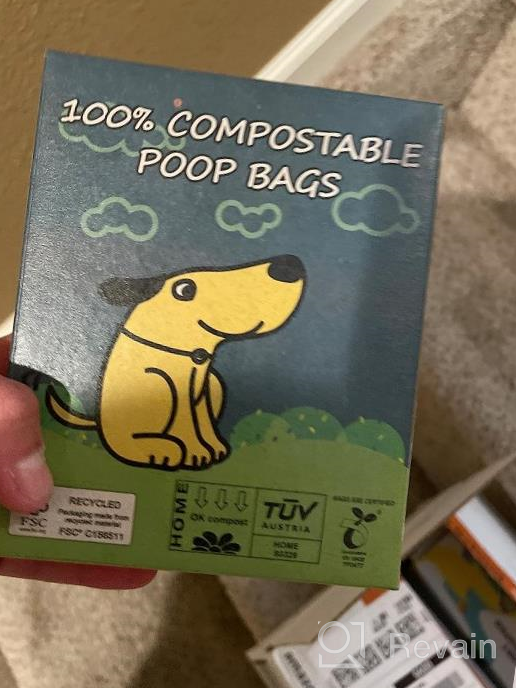 img 1 attached to 60 Compostable Dog Poop Bags With Free Holder - Eco-Friendly, Unscented, Extra Thick, And Leak Proof, Vegetable-Based Bags For Camping And Walking Dogs - Sized 9 X 13 Inches, By Moonygreen review by Tony Miller