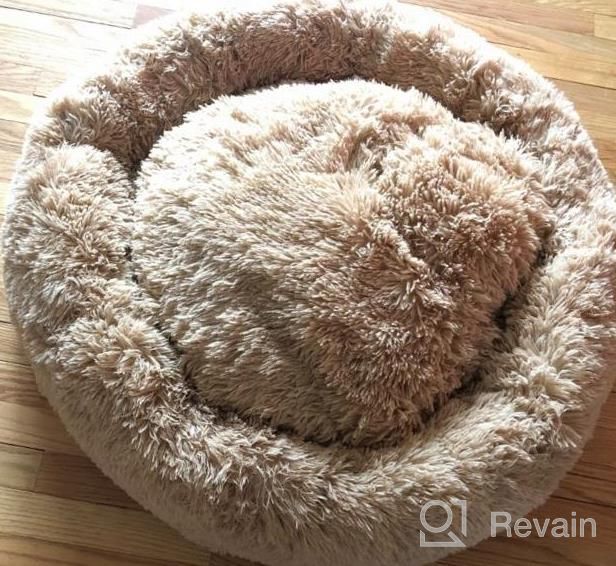 img 1 attached to Get Comfy With Barkbox 2-In-1 Memory Foam Donut Cuddler Dog And Cat Bed For Joint Relief And Calmness - Removable Cover, Machine Washable, Waterproof Lining, And Toy Included! review by Julie Sutton