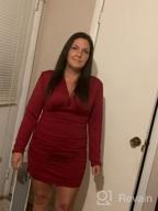 img 1 attached to Get Ready To Turn Heads With Halife Women'S Deep V Neck Bodycon Party Dress! review by Todd Stepp