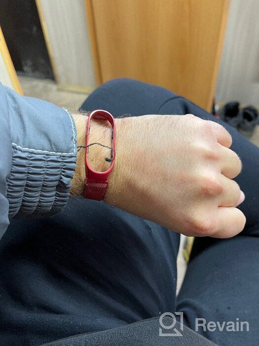 img 1 attached to 💪 Premium Metal Fitness Bracelet - Compatible with Xiaomi Mi Band 3 and 4, Milanese Loop Strap - Black review by Wiktor Barczuk ᠌