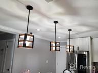 img 1 attached to Eumyviv Farmhouse Wood Kitchen Pendant Light With Shade, 3-Tier Height Adjustable Vintage Hanging Lamp, P0014 review by Gus Gutierrez