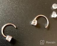 img 1 attached to 💫 Small Open Hoop Silver Earrings: Perfect for Cartilage Piercing and Women & Girls review by Carolina Whipple