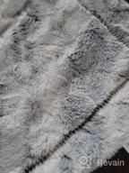 img 1 attached to 3 Piece Soft Faux Fur Throw Blanket Set - Light Grey Marble Print, 50X60 With Decorative Pillow Covers 20X20 For Bed Sofa review by Kathleen Melvin