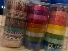 img 5 attached to Vibrant And Versatile: 44 Rolls Of Rainbow Colored Skinny Washi Tape For Planners And Scrapbooking DIY Projects
