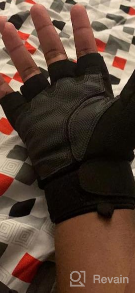 img 1 attached to Fingerless Tactical Gloves With Hard Shell Knuckles For Outdoor Hunting, Riding, And Motorcycling - HIKEMAN Half Finger Gloves With Protective Gear For Men And Women review by Ryan Gillett