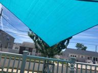 img 1 attached to Stay Protected With Amgo'S 12' Triangle Sun Shade Sail Canopy Awning - Customizable Size, 95% UV Blockage, Water & Air Permeable For Commercial & Residential Use review by Cody Michels