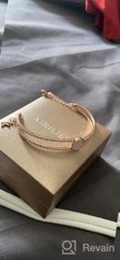 img 7 attached to 💎 Stunning KIMILILY Rose Gold Bangle Bracelet - Sparkling Crystal Jewelry, Perfect Birthday Gift for Women