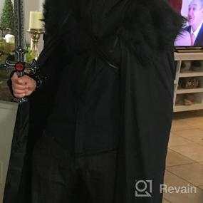 img 7 attached to 🧥 Northern Winter Lord Cosplay Cloak, Black, Medium - Encore Costumes
