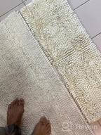img 1 attached to Extra Long Bathroom Rug Runner - H.VERSAILTEX Non Slip Plush Bath Mat With Fast Drying Absorbency - Grey review by Julie Sutton