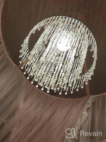 img 8 attached to Silver Acrylic Chandelier Shade, 3-Tier Beaded Pendant Lampshade With Crystal Beads And Chrome Frame For Bedroom, Wedding Or Party Decoration - 12.6 Inches Diameter