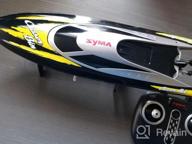 img 1 attached to SYMA Q7 RC Boat: 20+ Km/H 2.4GHz Fast Racing For Pools & Lakes, Capsize Recovery + Low Battery Alarm, Gifts For Boys & Girls review by Drew Springer