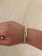 img 1 attached to 🔗 Verona Jewelers 925 Sterling Silver Miami Cuban Link Bracelet for Men - 6.5MM to 14.5MM Thick Solid Curb Chain - Available in 8, 8.5, and 9 Inch Length review by Michael Hemmig
