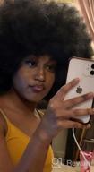 img 1 attached to Kalyss 16" Women'S Short Afro Kinky Curly Brown Wig - Soft, Natural Looking Hair For Black Women | 150% Density review by Oscar Chambers