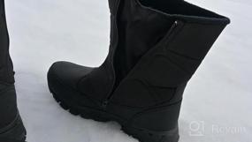 img 5 attached to Winter Waterproof Snow Boots For Men - Warm, Lightweight And Slip-On With Mid-Calf Zipper - Perfect For Outdoor Athletic Activities - SILENTCARE