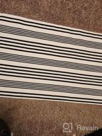 img 1 attached to KaHouen 27.5"X43" Black & White Striped Outdoor Rug - Hand Woven Cotton Washable Layered Doormat For Porch/Kitchen/Laundry Room/Farmhouse/Entryway review by Ardy Espinoza
