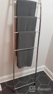 img 1 attached to Decorative Metal Towel Storage Ladder: White Chrome-Plated And Curved Design With 4 Rungs, Non-Slip Feet And Easy Wall Leaning For Drying And Organizing Bath Towels review by Mary Marie