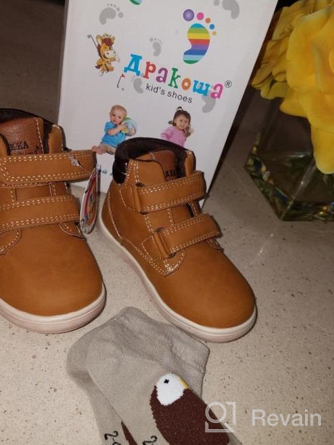 img 1 attached to 🍂 Autumn-flavored Apakowa Toddler Boots in Colorful Boys' Shoes Collection review by Mohammed Prude