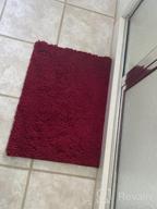 img 1 attached to Smiry Luxury Chenille Bath Rug, Extra Soft And Absorbent Shaggy Bathroom Mat Rugs, Machine Washable, Non-Slip Plush Carpet Runner For Tub, Shower, And Bath Room(24''X60'', Black) review by Christina Martin