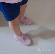 img 1 attached to 👶 Breathable Cotton Mesh Sneakers for 1-4 Year Olds: Slip-on Trainer Shoes for Baby's First Steps, Perfect for Boys and Girls - Ideal for Outdoor Play review by Kyle Rose