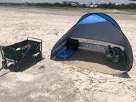 img 1 attached to Portable Pop Up Beach Tent For 4 Persons - Anti-UV Sun Shelter With Easy Set-Up, Lightweight Outdoor Family Kids Tent, Tender Green 2022 Umbrella Shelter Tent For The Beach review by Mark Harris