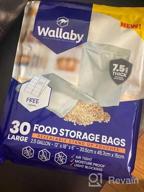 img 1 attached to Pack Of 50 Wallaby 1-Gallon Gusset Mylar Stand-Up Pouches With Zipper And Labels - 7.5 Mil, Heat Sealable, Food Safe, Ideal For Long Term Food Storage - Size 10" X 14", Silver review by Tia Moore