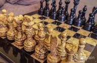 img 1 attached to 15" Handmade Marble Chess Set - Staunton & Ambassador Gift Style - Black/Fossil Coral review by Kevin Campos