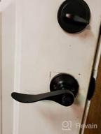 img 1 attached to Matte Black Left Hand Dummy Door Handle Lever By KNOBWELL - Single Sided For Closets review by Alfonso Tipton
